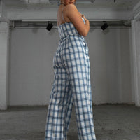 JGR & STN Cami Plaid Trouser Blue Check
