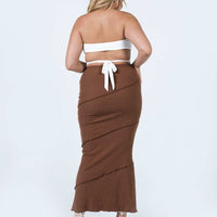 Oscar Maxi Skirt Brown