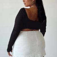 Selby Mini Skirt White Curve