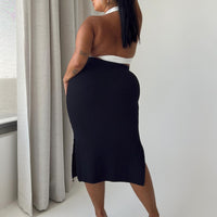 Zanna Midi Skirt Black Curve