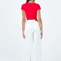 Patridge Wide Leg Jeans White