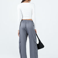 Lista Elastic Pocket Pants Grey Pinstripe