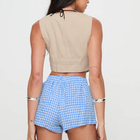 Beach House Shorts Blue / White Gingham