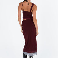 Motel Tresha Skirt Mesh Burgundy 199