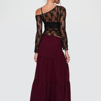 Whole Again Maxi Skirt Burgundy