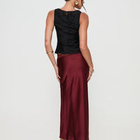 The Charmaine Maxi Skirt Burgundy