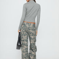 Sweetness Low Rise Straight Leg Jeans Digital Camo