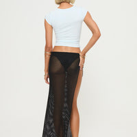 Brantlie Wrap Midi Skirt Black