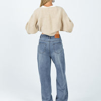 Zeira Wide Leg Jeans Mid Wash Denim