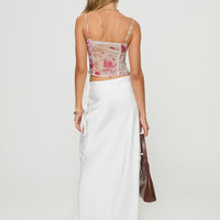 Fluttering Maxi Skirt White