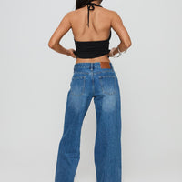 Serenitia Mid Rise Relaxed Jeans Mid Blue Wash Petite