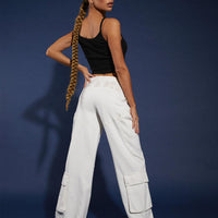 JGR & STN Christina Cargo Pant White