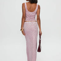 Kalei Maxi Skirt Pink Floral