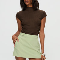 Hosier Twill Mini Skirt Green