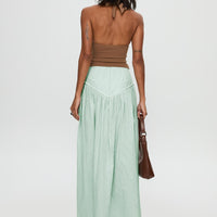 Yasemine Maxi Skirt Green / White