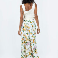 Thyme Maxi Skirt White Floral