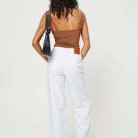 Shaylene Wide Leg Jeans White