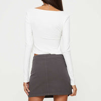 Sneak Peek Mini Skirt Slate