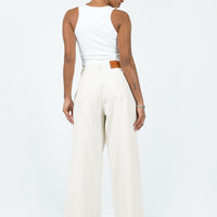 Meyer Wide Leg Jeans Beige