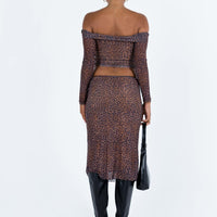 Rujha Midi Skirt Leopard