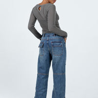 Tein Low Waist Jeans Dark Denim