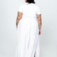 Korban Maxi Skirt White Curve