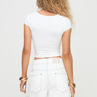 Delvalle Shorts White Denim