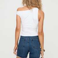 Xena Denim Shorts Mid Blue Wash