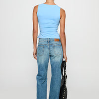 Picasso Mid Rise Straight Leg Jeans Mid Blue