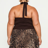 Tejano Mini Skirt Leopard Curve