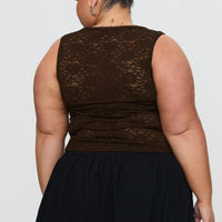 Bennington Lace Top Brown