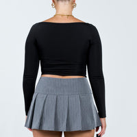 Motel Senona Skirt Pinstripe Grey