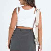 Wolf Cargo Mini Skirt Charcoal