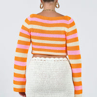 Mirrabook Crochet Mini Skirt White