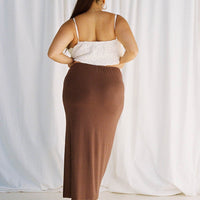 Caroline Midi Skirt Brown Curve