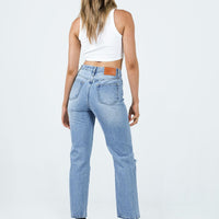 Calisto Straight Leg Jean Light Wash Denim