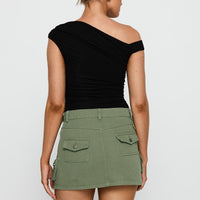 Peterson Cargo Mini Skirt Khaki