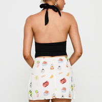 Caraliia Mini Skirt White / Multi