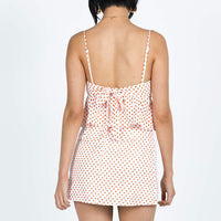 Selby Mini Skirt White / Red Polka Dot