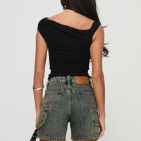 Lou Carpenter Denim Shorts Antique Wash
