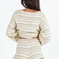 Lynda Stripe Set Beige / White