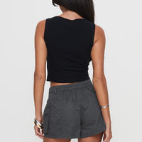 Colonel Cargo Mini Short Slate Petite