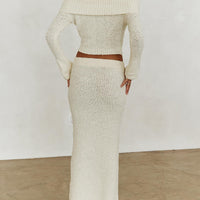Snuggle Boucle Maxi Skirt Cream