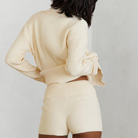 Jhett Knit Shorts Cream