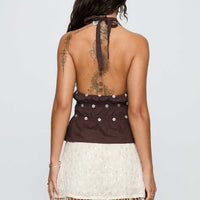 We Made It Sequin Skort Cream