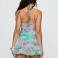 Naturally Layered Mini Skort Blue Multi