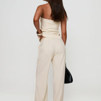 Irresistible Wide Leg Pant Cream Petite