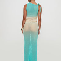 Auralia Knit Maxi Skirt Blue / Cream
