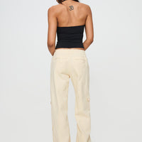 Chicker Mid Rise Pants Beige