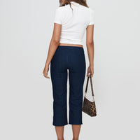 Diran Capri Trouser Indigo
